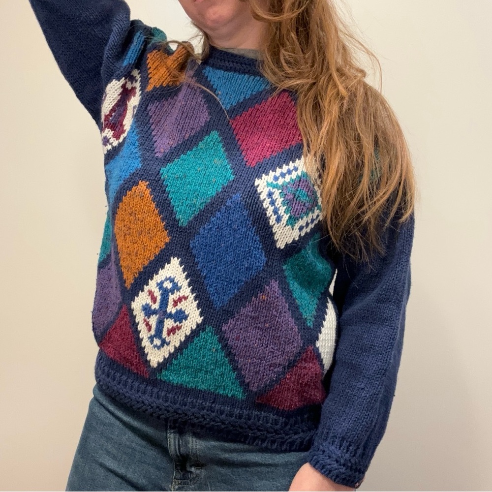 Vintage cotton, ramie blend St. Johns Bay sweater, small